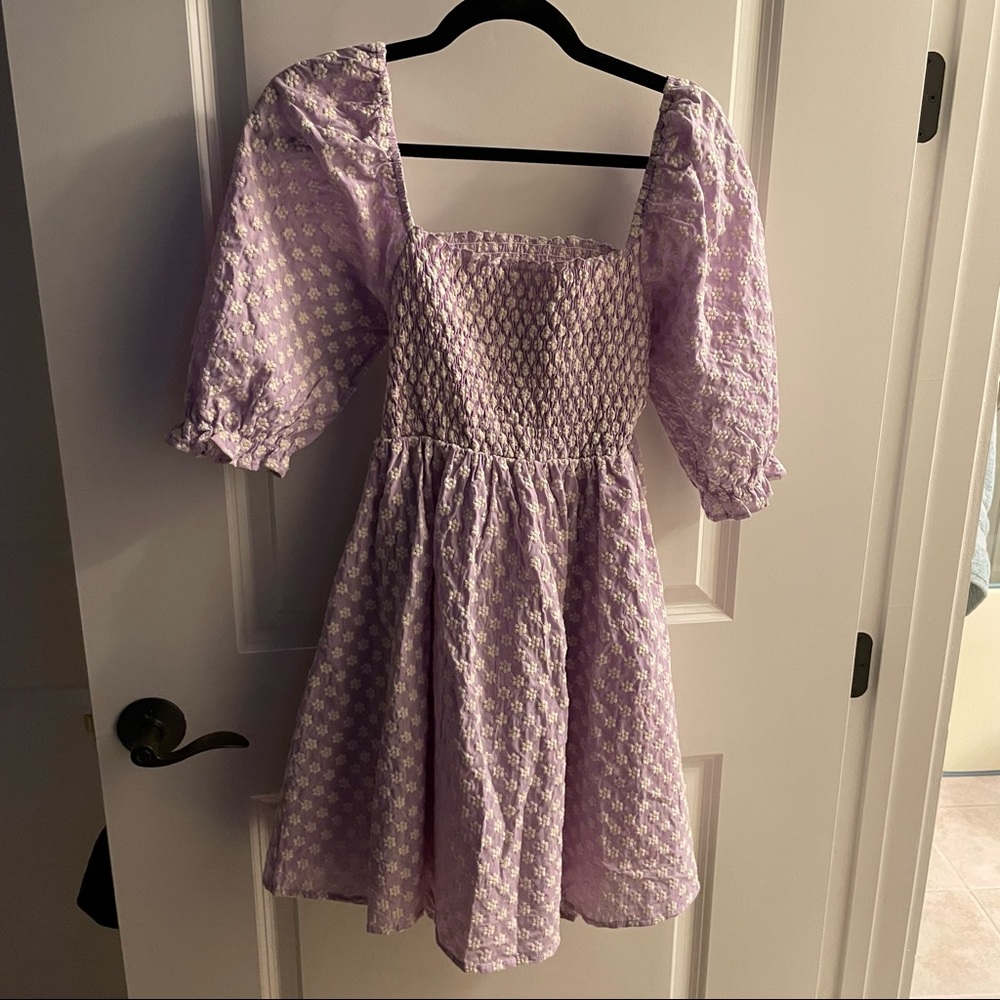 Another Girl purple daisy dress size M/6